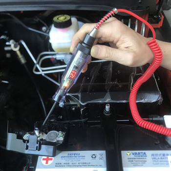 Δοκιμαστής κυκλώματος τάσης φορτηγού αυτοκινήτου DC 3-48 V DC Ψηφιακή οθόνη Long Probe Light Bulb Light Automobile Diagnostic Tools Auto Repair