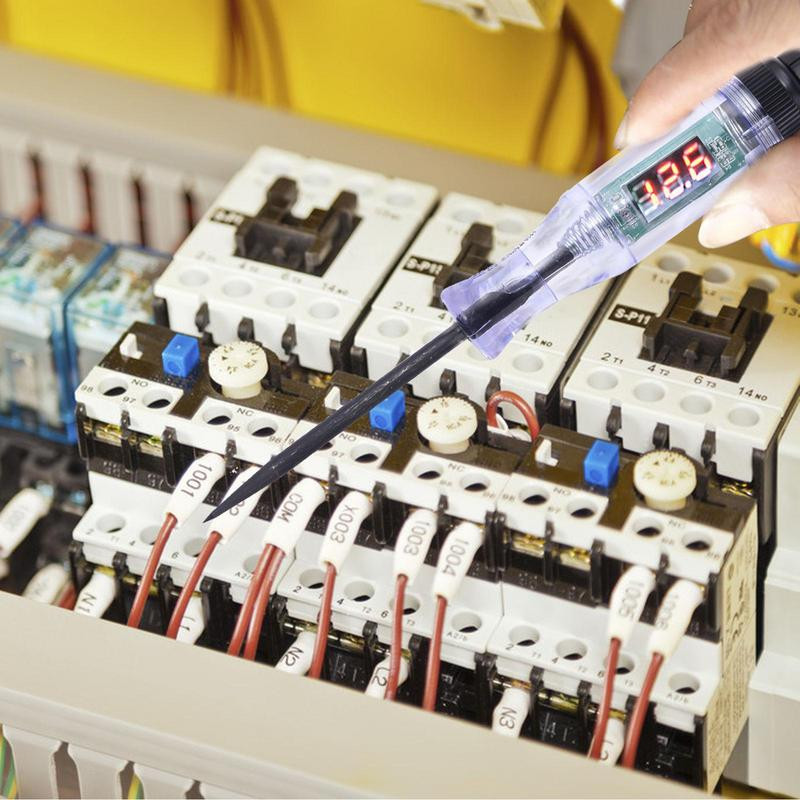 Aukštos kokybės automobilių 3–48 V nuolatinės srovės automobilių sunkvežimių įtampos grandinės testeris, ilgo zondo rašiklio lemputės automobilio bandymas