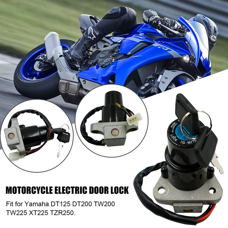 Comutator universal de aprindere pentru motocicletă, cheie, încuietoare electrică a ușii, potrivită pentru YAMAHA DT125 TW225 ATV Moto accesorii cu M0U1