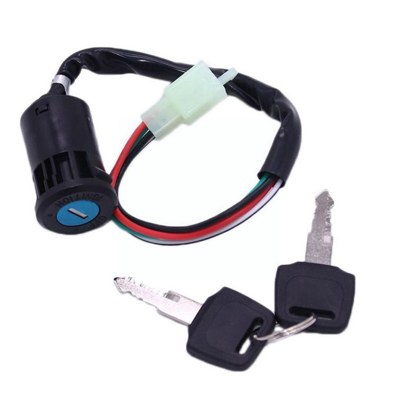 Universaalne 4 juhtmega 2 süüte S käivituslüliti ukseluku mootorratta tarvikud ATV Go Kart skrambleeriva mootorratta X8t3 jaoks
