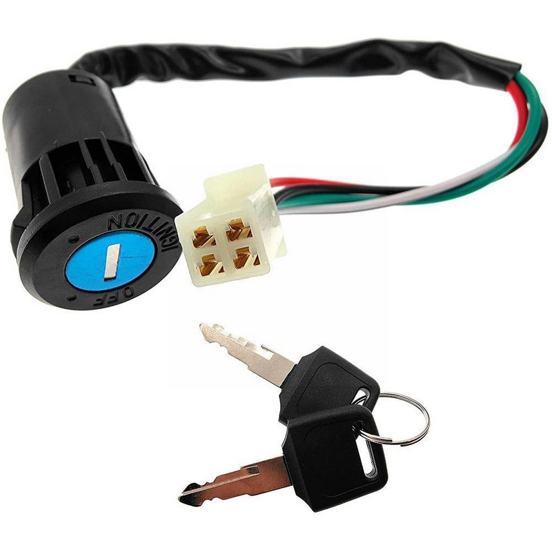 Universaalne 4 juhtmega 2 süüte S käivituslüliti ukseluku mootorratta tarvikud ATV Go Kart skrambleeriva mootorratta X8t3 jaoks