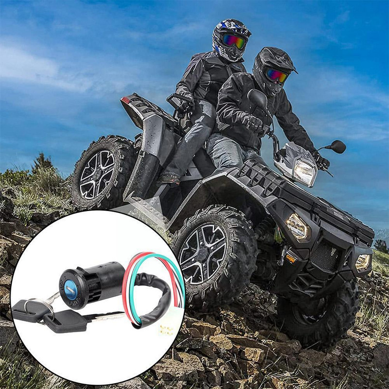 Universaalne 4 juhtmega 2 süüte S käivituslüliti ukseluku mootorratta tarvikud ATV Go Kart skrambleeriva mootorratta X8t3 jaoks