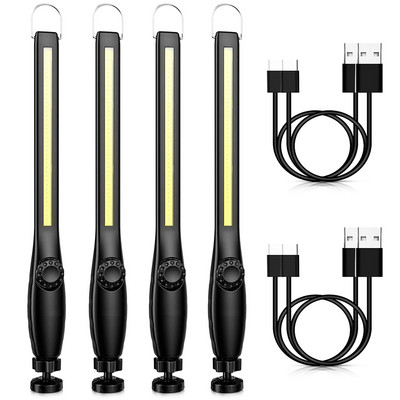 Ново COB LED фенерче Магнитна работна светлина USB акумулаторна кука за фенерче Преносим фенер Инспекционна светлина Къмпинг Лампа за ремонт на автомобили