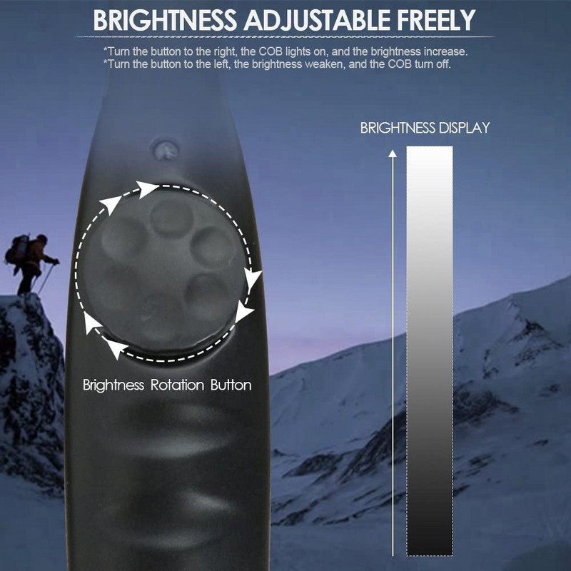 Naujas COB LED žibintuvėlis magnetinis darbinis žibintas USB įkraunamas žibintuvėlis kabliu nešiojamas žibintas tikrinimo lemputė kempingo automobilio remonto lempa