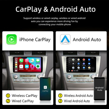 X-REAKO 9 ιντσών Carplay Android 11 Car Player Multimedia Mirror Link Bluetooth GPS Navigation WIFI For Toyota Camry 2006-2011
