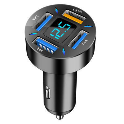 Încărcător auto Încărcare rapidă Adaptor brichetă 4 porturi USB A+USB C Încărcare rapidă pentru telefon