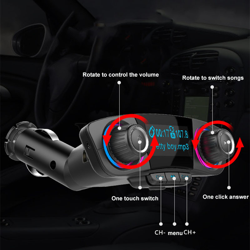 Încărcător pentru mașină Player MP3 Receptor fără fir U Disk Player MP3 pentru mașină Adaptor pentru încărcător pentru brichetă auto BT06 Accesorii auto