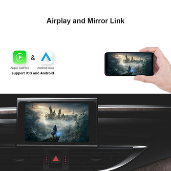 Ασύρματη διεπαφή Android Auto Apple CarPlay για Audi A3 A4 A5 A6 A7 A8 Q3 Q5 Q7, με Mirror Link AirPlay Car Play Λειτουργίες
