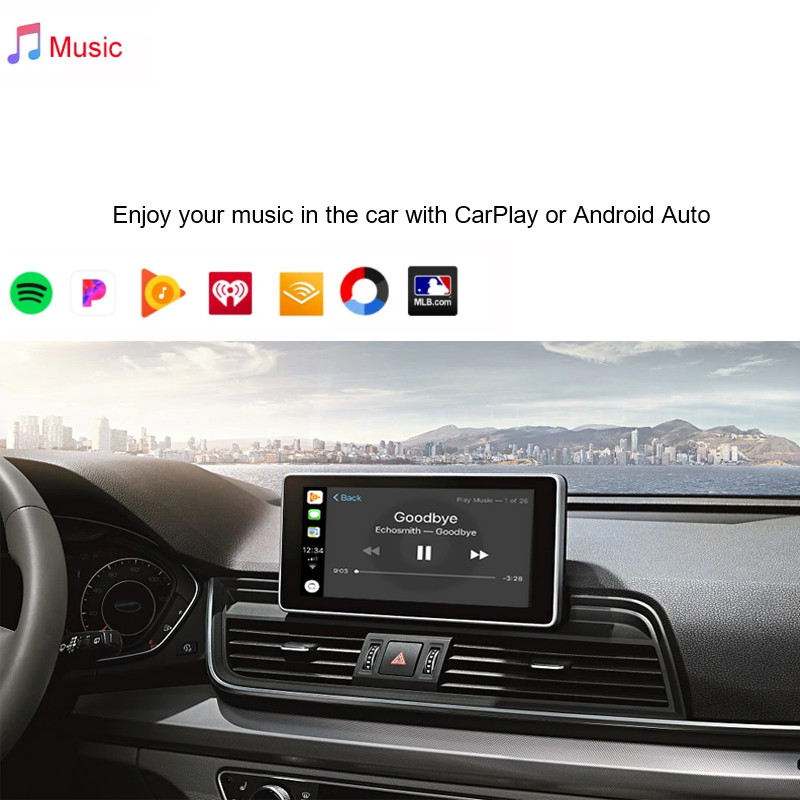 Vezeték nélküli Apple CarPlay Android Auto interfész Audi A3 A4 A5 A6 A7 A8 Q3 Q5 Q7-hez, Mirror Link AirPlay Car Play funkciókkal