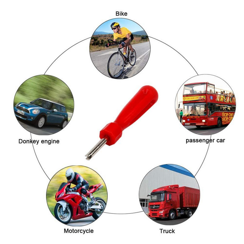 5 bucăți mâner din plastic pentru îndepărtarea miezului supapei de mașină, instrumente de reparare a anvelopelor cu un singur cap, mâner din plastic durabil pentru mașini, camioane, biciclete