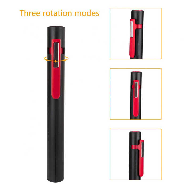 55% karštas išpardavimas!!! Nešiojamas rašiklio formos COB LED žibintuvėlis USB įkraunama magnetinė darbo lemputė