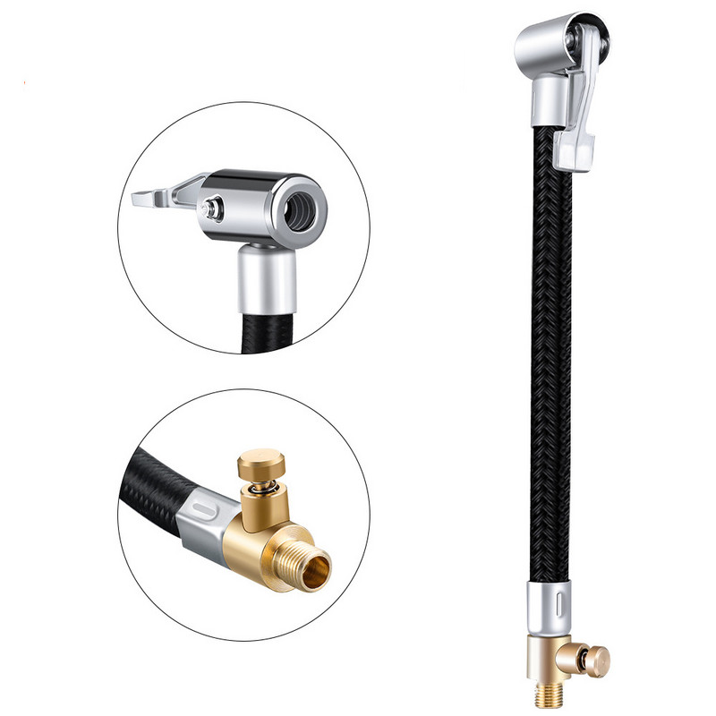 Autorehvi täitevooliku jaoks Täispuhutav õhupumba pikendustoru adapter Keerduv rehviühendus lukustusõhupadrun Auto remonditööriist