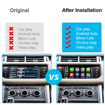 Για Apple Wireless Carplay Για Land Rover/Jaguar/Range Rover/Evoque/Discovery Android Auto Ai Box Multimedia USB Navigation DSP
