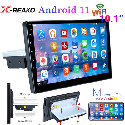 X-REAKO 1 Din 10.1`` Andriod 11 Автомобилен мултимедиен плейър GPS навигация Bluetooth Car Audio Wifi USB FM Mirror Link HD радио за кола