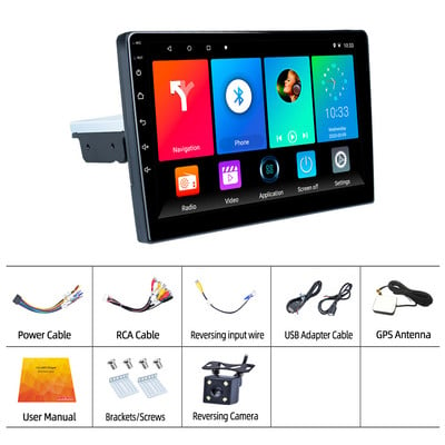 X-REAKO 1 Din 10,1`` Andriod 11 Car Multimedia Player Πλοήγηση GPS Bluetooth Ήχος αυτοκινήτου Wifi USB FM Mirror Link HD Ραδιόφωνο αυτοκινήτου