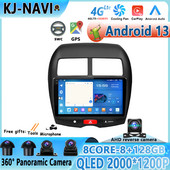 Za Mitsubishi ASX 1 2010 2011 - 2016 C4 Peugeot 4008 Android 13 Auto radio Multimedija Video Player Navigacija GPS BT 4G Lte FM