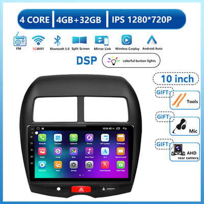 Za Mitsubishi ASX 1 2010 2011 - 2016 C4 Peugeot 4008 Android 13 Auto radio Multimedija Video Player Navigacija GPS BT 4G Lte FM
