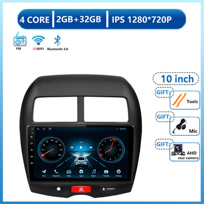 Za Mitsubishi ASX 1 2010 2011 - 2016 C4 Peugeot 4008 Android 13 Auto radio Multimedija Video Player Navigacija GPS BT 4G Lte FM