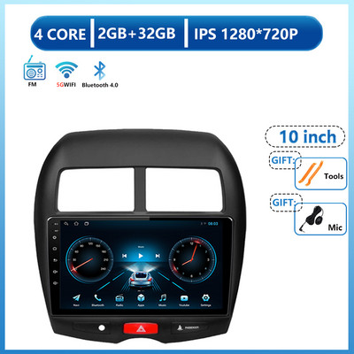Za Mitsubishi ASX 1 2010 2011 - 2016 C4 Peugeot 4008 Android 13 Auto radio Multimedija Video Player Navigacija GPS BT 4G Lte FM