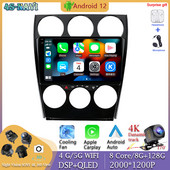 360 Kamera Android 12 Auto Radio Za Mazdu 6 2004 - 2015 Autoradio Multimedijski Video Player GPS BT WIFI+4G Monitor Carplay Stereo