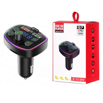 Автомобилен Fm трансмитер Bluetooth-съвместим конектор за приемник MP3 плейър TF карта U диск Възпроизвеждане USB зарядно устройство Адаптер за свободни ръце за кола