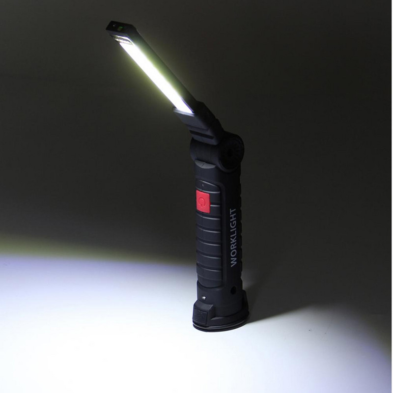 COB+LED įkraunamas magnetinis žibintuvėlis lankstus tikrinimo lempa belaidžio darbo žibinto automobilio remonto įrankis