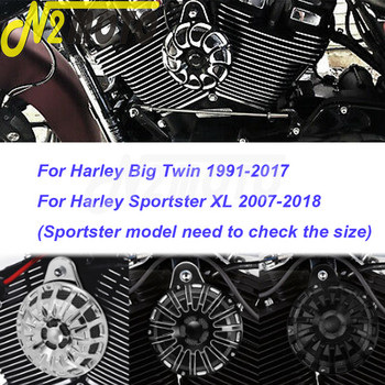Μοτοσικλέτα μπροστινό στρογγυλό στρογγυλό ηχείο σχάρας μάσκες 15 λωρίδες κάλυμμα κόρνες For Harley Big Twin 1991-2017 Dyna Sportster XL 2007-2018