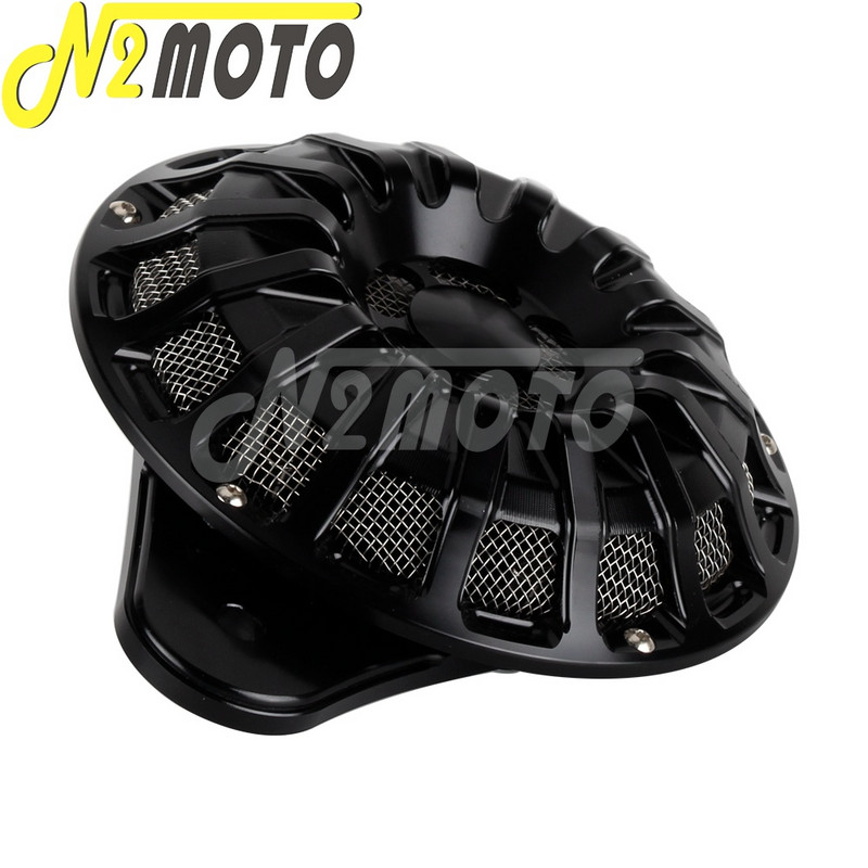 Motorkerékpár első kerek kürtös hangszóró grillmaszkok 15 csíkos fedőkürt Harley Big Twinhez 1991-2017 Dyna Sportster XL 2007-2018