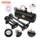 VEVOR 3/4 trompetid 12V 150DB Loud Air Horn Rongi sarvede komplekt Max 150 PSI töörõhk veoautodele maastur paat traktor RV ORV