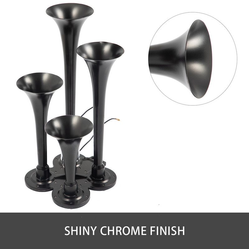 VEVOR 3/4 trompetid 12V 150DB Loud Air Horn Rongi sarvede komplekt Max 150 PSI töörõhk veoautodele maastur paat traktor RV ORV