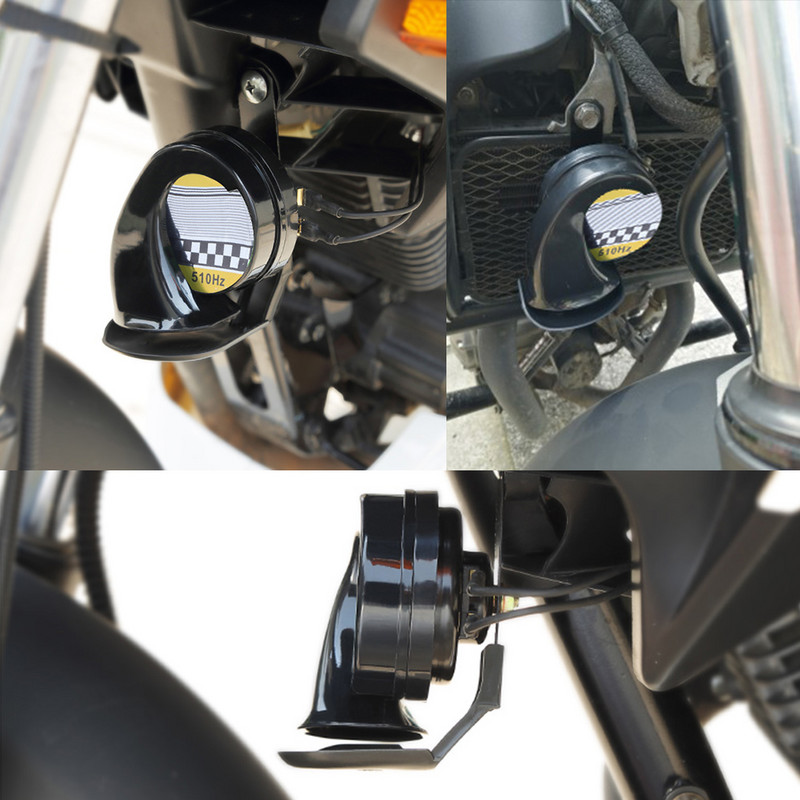 DERI Univerzalna motociklistička sirena 110dB 12V DC Automobilski čamac Vodootporna puževa zračna sirena za automobile Kamion Motociklistička oprema