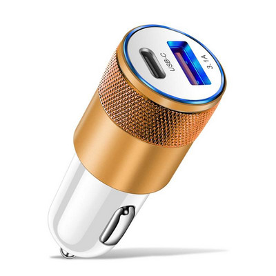 Transmițător FM pentru mașină Bluetooth 5.0 Player MP3 Mâini libere PD Type-C Dual USB 3.1A Încărcător rapid DC 12V-24V Receptor audio