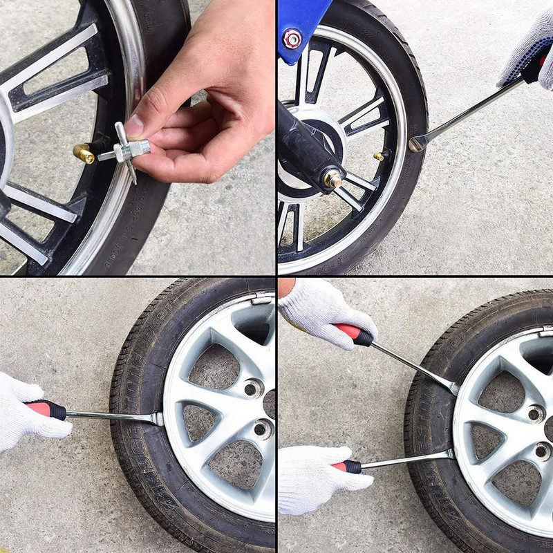 Gumiabroncs-javító szerszámok Motorkerékpár gumiabroncs-karkészlet autókhoz Rozsdaálló, időjárásálló kárpiteltávolító szerszám terepjárókhoz ATV-khez