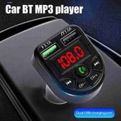 Transmițător FM auto Adaptor Bluetooth Modulator FM Accesorii auto Încărcător rapid Dual USB Handfree bluetooth coche