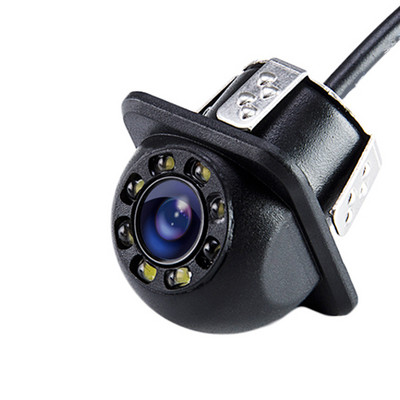 Hippcron Cameră de vedere spate pentru mașină 4 LED Viziune nocturnă inversare Monitor parcare automată CCD rezistent la apă Video HD de 170 de grade