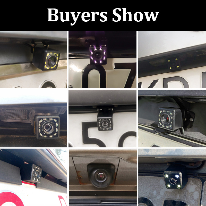 Hippcroni auto tahavaatekaamera 4 LED-i öise nägemisega tagurdatav automaatne parkimismonitor CCD veekindel 170-kraadine HD-video