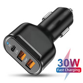 48W încărcare mașină PD 3 porturi USB QC4.0QC3.0 tip C încărcare rapidă pentru Xiaomi pentru Samsung Adaptor încărcător pentru telefon mobil în mașină Y1I6