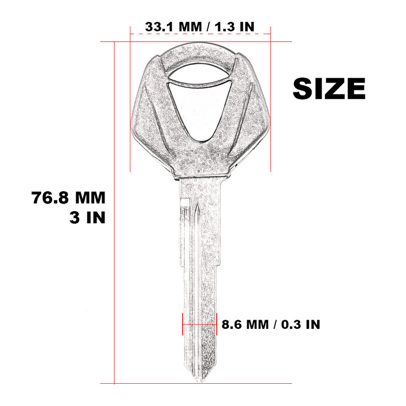 Skirta YAMAHA R25 R3 xmax X-MAX X MAX 125 200 250 MT01 SR400 FZ6R FZ6N motociklų priedams Nepjaustyti pakaitiniai raktų ruošiniai embrionas