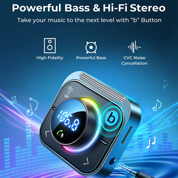 Bluetooth 5.3 FM Transmitt Bluetooth автомобилен адаптер зарядно за кола PD&QC 3.0 FM Bluetooth автомобилен предавател Модулатор в колата