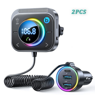 Bluetooth 5.3 FM Transmitt Bluetooth Car Adaptor încărcător auto PD&QC 3.0 FM Bluetooth Transmițător auto Modulator în mașină