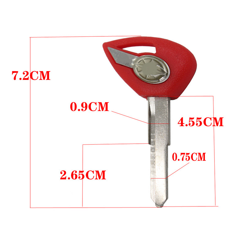 Must/punane mootorratta tühi lõikamata võtmetera YAMAHA Dragstar V-Star DS400 DS650 XVS400 XVS650 XV1900 XVS1300 XVS950 jaoks