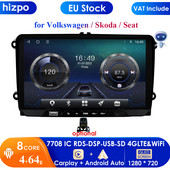 4G 64G Carplay 2 Din Android autórádiós GPS Volkswagen VW Passat B6 B7 CC Tiguan Touran GOLF POLO Seat Multimedia Autoradio készülékhez