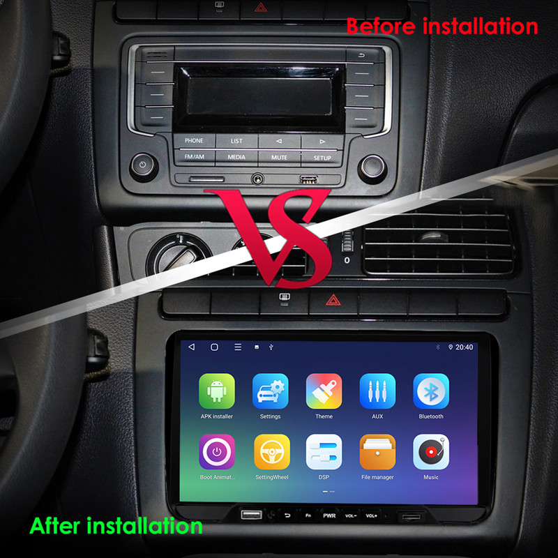 4G 64G Carplay 2 Din Android autórádiós GPS Volkswagen VW Passat B6 B7 CC Tiguan Touran GOLF POLO Seat Multimedia Autoradio készülékhez