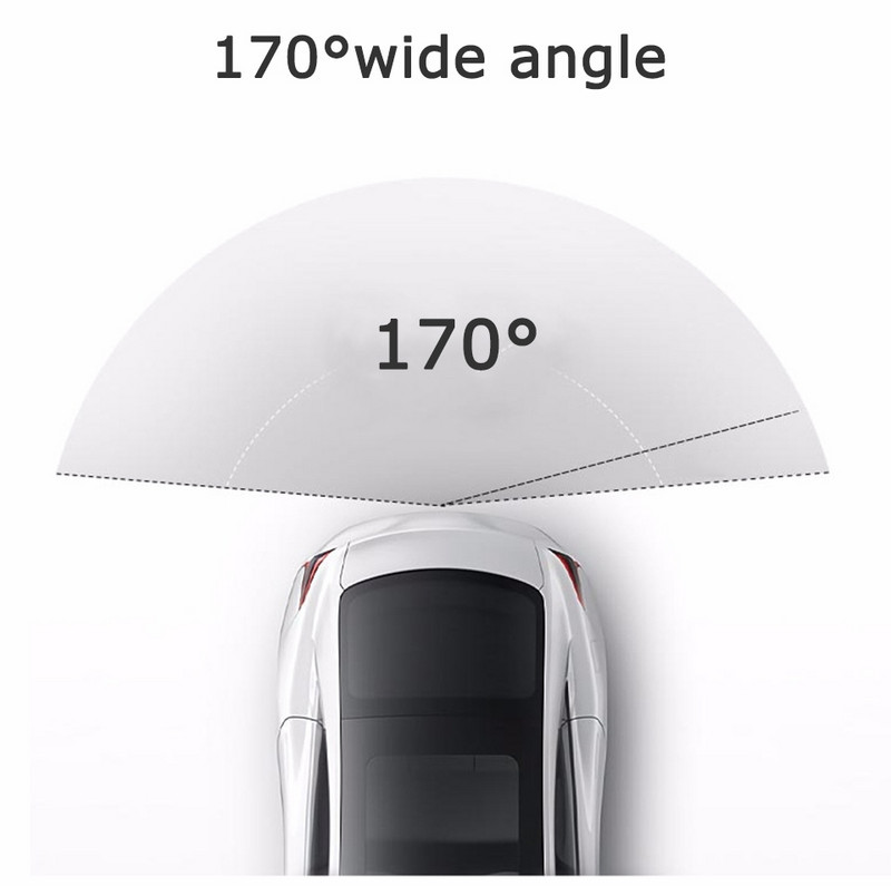 Automobilio galinio vaizdo kamera plataus kampo naktinio matymo atbuline eiga automatinis parkavimosi monitorius CCD IP67 atsparus vandeniui 170 laipsnių HD vaizdo žuvies akies objektyvas