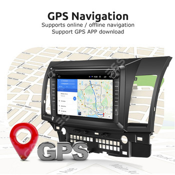 ESSGOO 2 Din Android 9 Радио за кола Стерео 10 инча Авторадио Мултимедиен плейър за Mitsubishi Lancer 2008-2015 GPS навигация