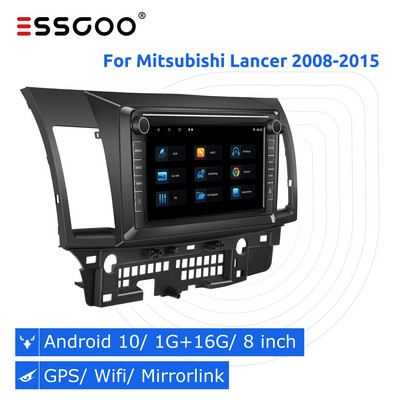 ESSGOO 2 Din Android 9 Радио за кола Стерео 10 инча Авторадио Мултимедиен плейър за Mitsubishi Lancer 2008-2015 GPS навигация