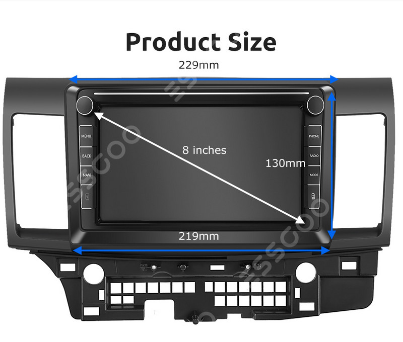 ESSGOO 2 Din Android 9 auto radio stereo 10 inčni autoradio multimedijski player za Mitsubishi Lancer 2008-2015 GPS navigacija