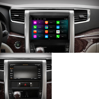 JIULUNET 8-ядрено автомобилно радио Android 12 за Toyota Alphard H20 2008 - 2014 Мултимедиен плейър Навигация Carplay AUTO