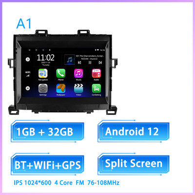 JIULUNET 8 jezgreni auto radio Android 12 za Toyotu Alphard H20 2008 - 2014 Multimedijski player Navigacija Carplay AUTO