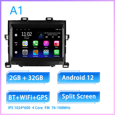 JIULUNET 8 jezgreni auto radio Android 12 za Toyotu Alphard H20 2008 - 2014 Multimedijski player Navigacija Carplay AUTO
